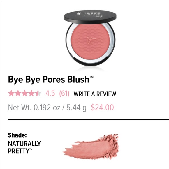 it bye bye pores blush